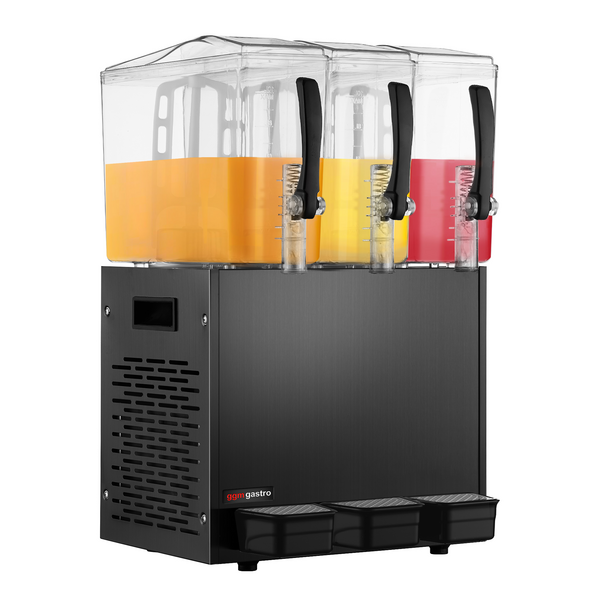 Distribuidor de sumos - 3x 10 litros - preto
