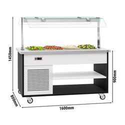 Buffetwagen koud DANZIG - 1600mm - voor 4x GN 1/1