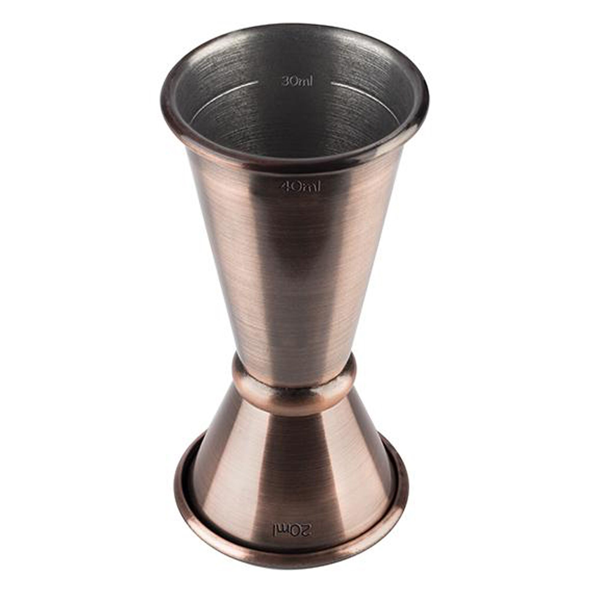 (6 pcs) Jigger double - acier inoxydable - 2cl/4cl (20/40 ml) - avec repère(s) 1cl/3cl