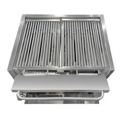 شواية غاز - 25 kW - American Style - سطح شواء قابل للإمالة - سطحان للشواء - موديل قائم - ستانلس ستيل
