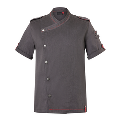 KARLOWSKY | Koksjas Met Korte Mouwen Denim Style ROCK CHEF®-Stage2 - maat: 64