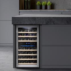 Wijnklimaatkast - RVS - 2 klimaat­zones - 120l - max. 45 flessen