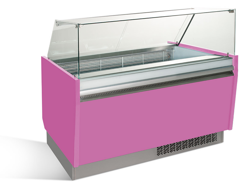 Dondurma Tezgahı LIAM - 1560mm - Statik- 13+13x5 Litre Dondurma Kabı için - Pembe