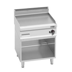 Gasbakplaat - 8kW - Glad - Bakoppervlak: 596x430mm - met open onderbouw