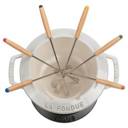 STAUB | SPECIALITY - Sada na fondue - Ø 200 mm - litina - bílý lanýž