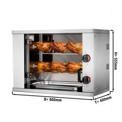 Elektrikli Mini Piliç Izgarası -4,4 kW - 6 Piliç için 2 Şişli