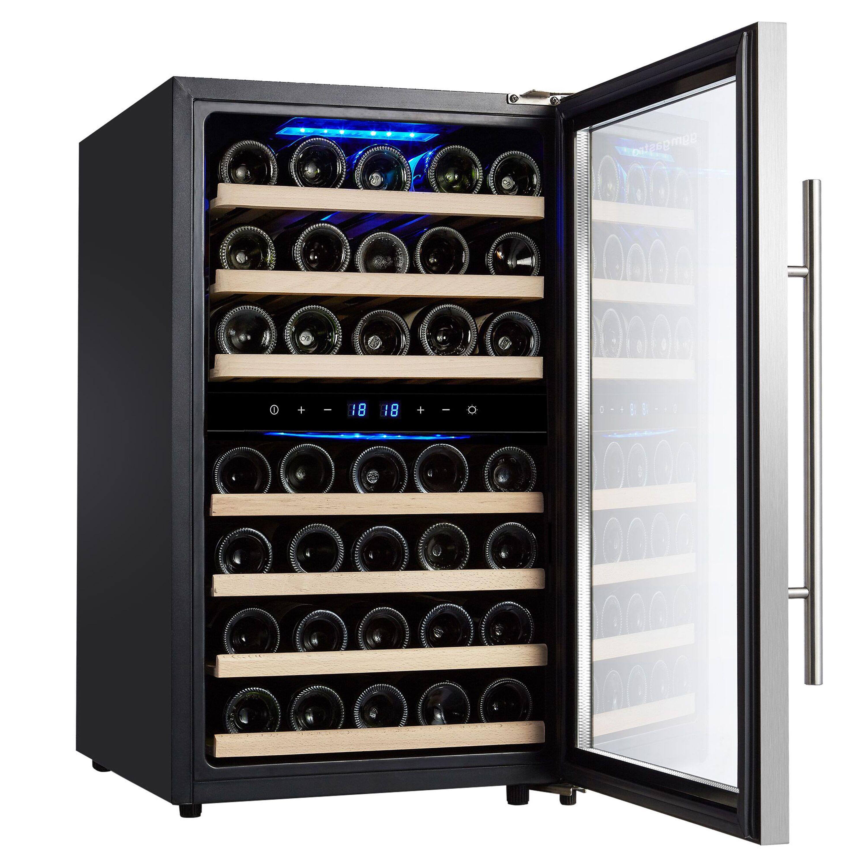 Cave à Vin - 2 Zones Climatiques - 120 Litres - max. 45 Bouteilles