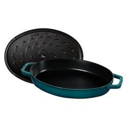 STAUB | SPECIALITIES - Tavă de cuptor cu capac - ovală - 330mm - fontă - La-Mer