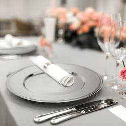 (4 pcs) Serving Platter - Stainless Steel - Ø330mm