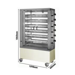 Girarrosto a gas - 32kW - con 6 spiedini per un massimo di 36 polli