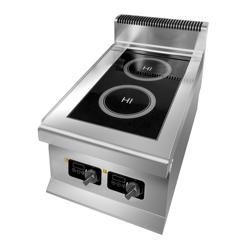 Inductiekookplaat - 400x700mm - 6,0 kW - 2 kookzones