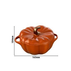 STAUB | CERAMIQUE - طنجرة كوكوت - بقطر 120 مم - على شكل يقطينة - سيراميك - لون القرفة