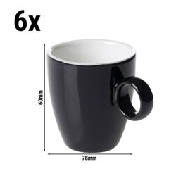 (6 pcs) BART COLOUR CAFE | Espresso Cup Colour Cafe - 65ml - Black