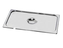 Edelstahl GN-Deckel 1/1 - mit Löffelaussparung