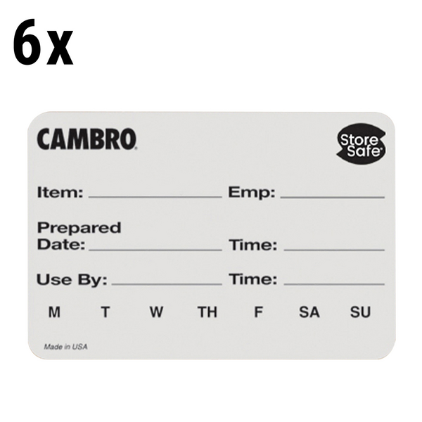 	(6 pieces) CAMBRO | StoreSafe® rotation labels - 250 labels per roll