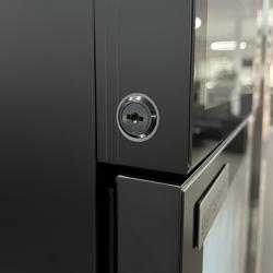 Mini congelator - 460 mm - cu 1 ușă din sticlă - negru