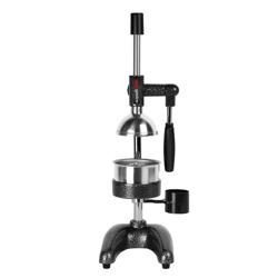 Commercial Manual Citrus Juicer - with Drip Tray - Ergonomic Handle(s) - Black - Stainless Steel