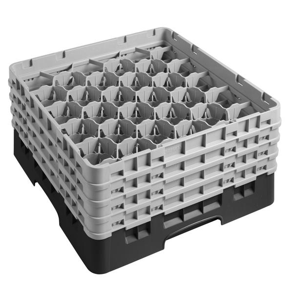 CAMBRO | CAMRACK® - Bardak yıkama sepeti 1/1- 30 bölmeli- 4 uzatıcılı - 500x500mm  - Siyah