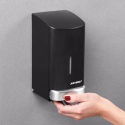 AIR-WOLF | Soap & Disinfectant Dispenser – Wall Mounted - Manual - 800 ml - Stainless - Black - H 208 mm