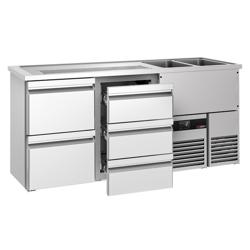 Výčepní pult PREMIUM - 1950x700 mm - 5 zásuvek