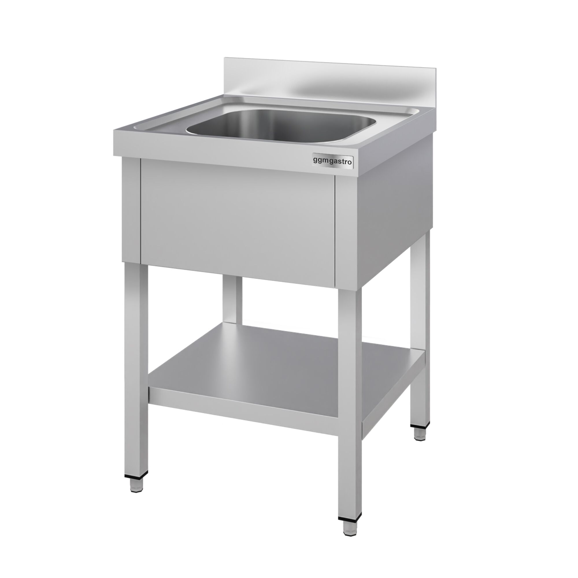 Stół zlewozmywakowy ECO - 600x600 mm - z dolną półką i 1 zlewem