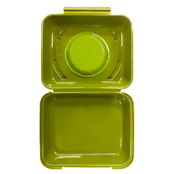 Caja para menús - 600 ml - sin divisiones - verde oliva/verde claro