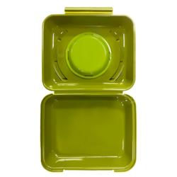 (20 unid) Caixas de menu - 600ml - Sem divisórias - Verde-azeitona/Verde-claro