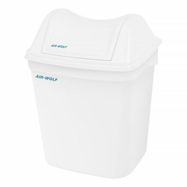 AIR-WOLF | Kapaklı hijyenik çöp kutusu - 8 litre - ABS plastik - beyaz