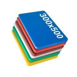 (6 st.) Skärbräda SET - 30 x 50 cm - tjocklek 2 cm - flerfärgad