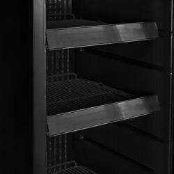 GASTRO-COOL | Réfrigérateur à boissons - 220 litres - étroit - avec 1 porte en verre - Noir       