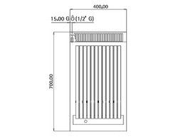 Grill à gaz en pierre de lave - 7 kW - Grille inclinable