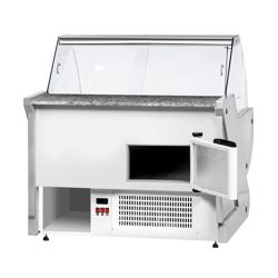 Kyldisk - 1100 mm - med belysning - Frontpanel Blå