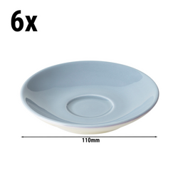 (6 stuks) BART COLOUR CAFE - Espresso schotel - Ø 110mm - Lichtblauw
