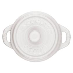 STAUB | CERAMIQUE - طنجرة كوكوت صغيرة - بقطر 100 مم - دائرية - سيراميك - أبيض ناصع
