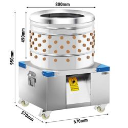 (233 doigts) Plumeuse à volaille professionnelle - électrique - Tambour Ø 80cm