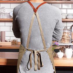 (6 pieces) KARLOWSKY | Green Generation Bib Apron – Pebble Grey – Recycled Plastic – 700x850 mm