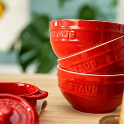 STAUB | CERAMIQUE - Комплект купички, 4 броя - Ø 120 мм - Керамика - Черешово червено