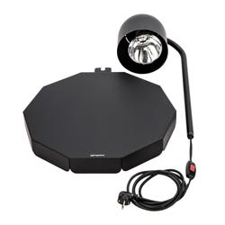 Lampa grzewcza do potraw do bufetu nastolna - 250W - cylindryczna - czarny