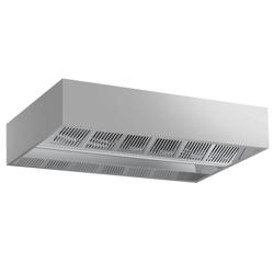 Endüstriyel Orta Tip Tavan Davlumbazı - İndüksiyonlu - 3000x2000mm - Motorsuz - Alev Savar Filtreli