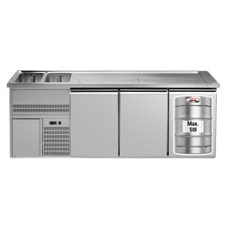 Balcão frigorífico para bebidas 2,5 x 0,7 m - com 3 portas