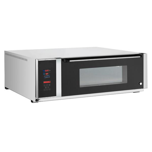 Elektrische pizzaoven (chamotte bakvloer) - 1000x950x380mm - 1 kamer - 1x1 pizza’s Ø60x40cm - tot 350°C - Digitaal