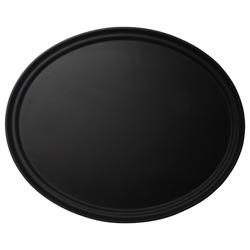 (6 pieces) CAMBRO | Camtread® Oval Fibreglass Serving Tray – Non‑Slip – 685×560 mm – Black