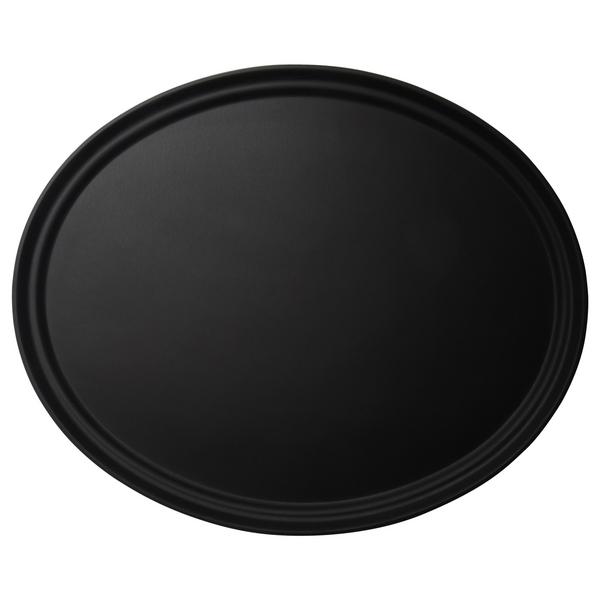 (6 pezzi) CAMBRO | CAMTREAD® - Vassoio in fibra di vetro - ovale - 685x560mm - profilo basso - Nero