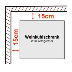 Üvegajtós borhűtő - 2 zónás - 450 l - max. 160 palack