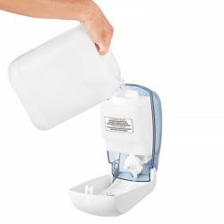 AIR-WOLF | Distributeur de nettoyant pour siège WC à bouton-poussoir – 1000 ml – plastique ABS – Blanc