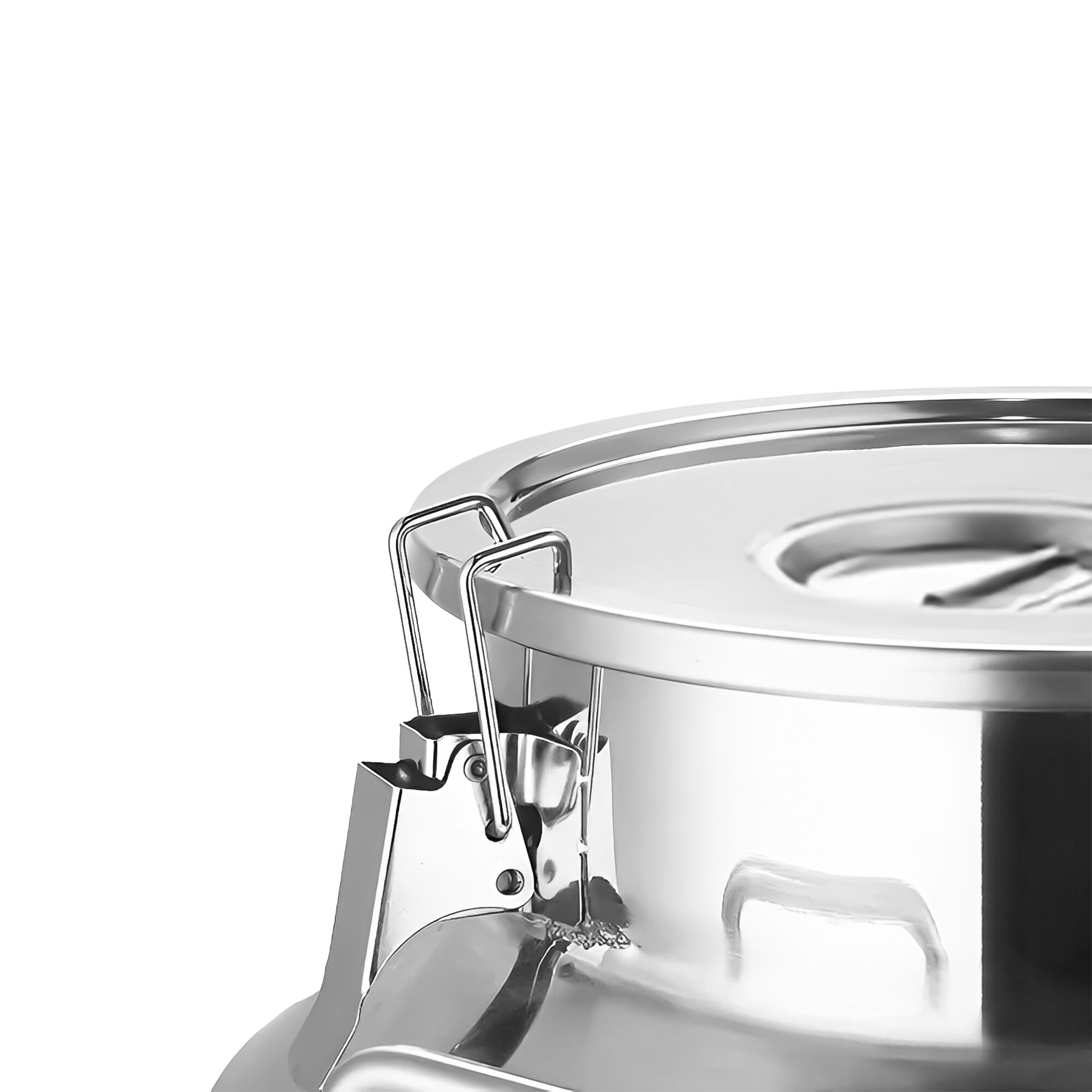 Milchkanne mit Deckel - Edelstahl - 40 Liter