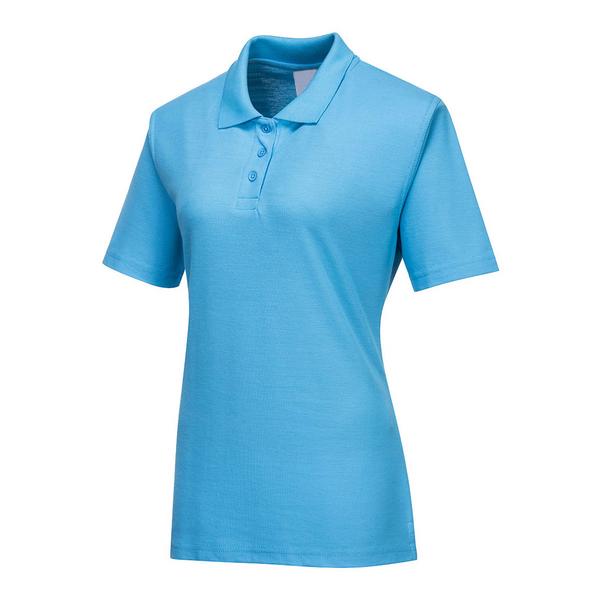 Dames poloshirt - hemelsblauw - Maat: XS
