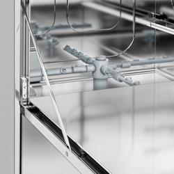 Lave-verres professionnel - Mécanique - 5kW - avec pompes à détergent, de liquide de rinçage et de vidange