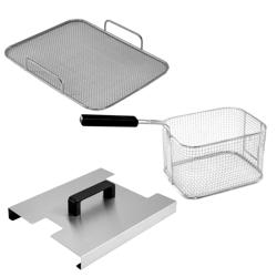 Inductie friteuse - 8 liter - 3,5 kW - digitale bediening - met aftapkraan - met automatische mandenlift