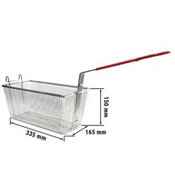 Koš do fritézy - 16 l | 165x335x150 mm | délka rukojeti: 290 mm - pozinkovaný kov | plastová rukojeť - kompatibilní s GFK481-16